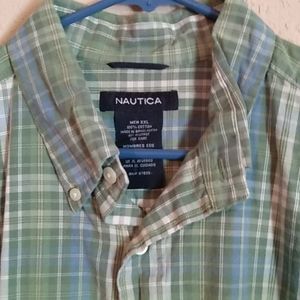 Nautica button down striped shirt. Excellent condition!.